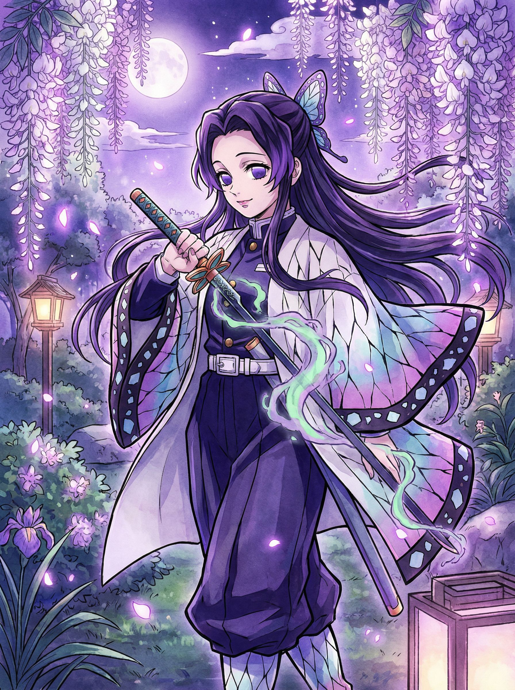 黄色仓库动漫-蝶之舞紫藤花园